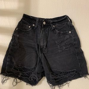 Denim mom shorts